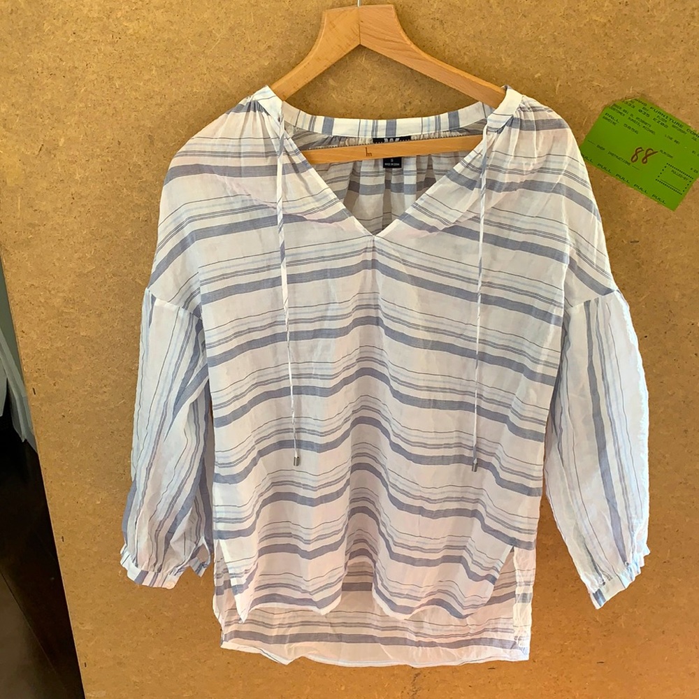 W by Worth long sleeve striped blouse SMALL
